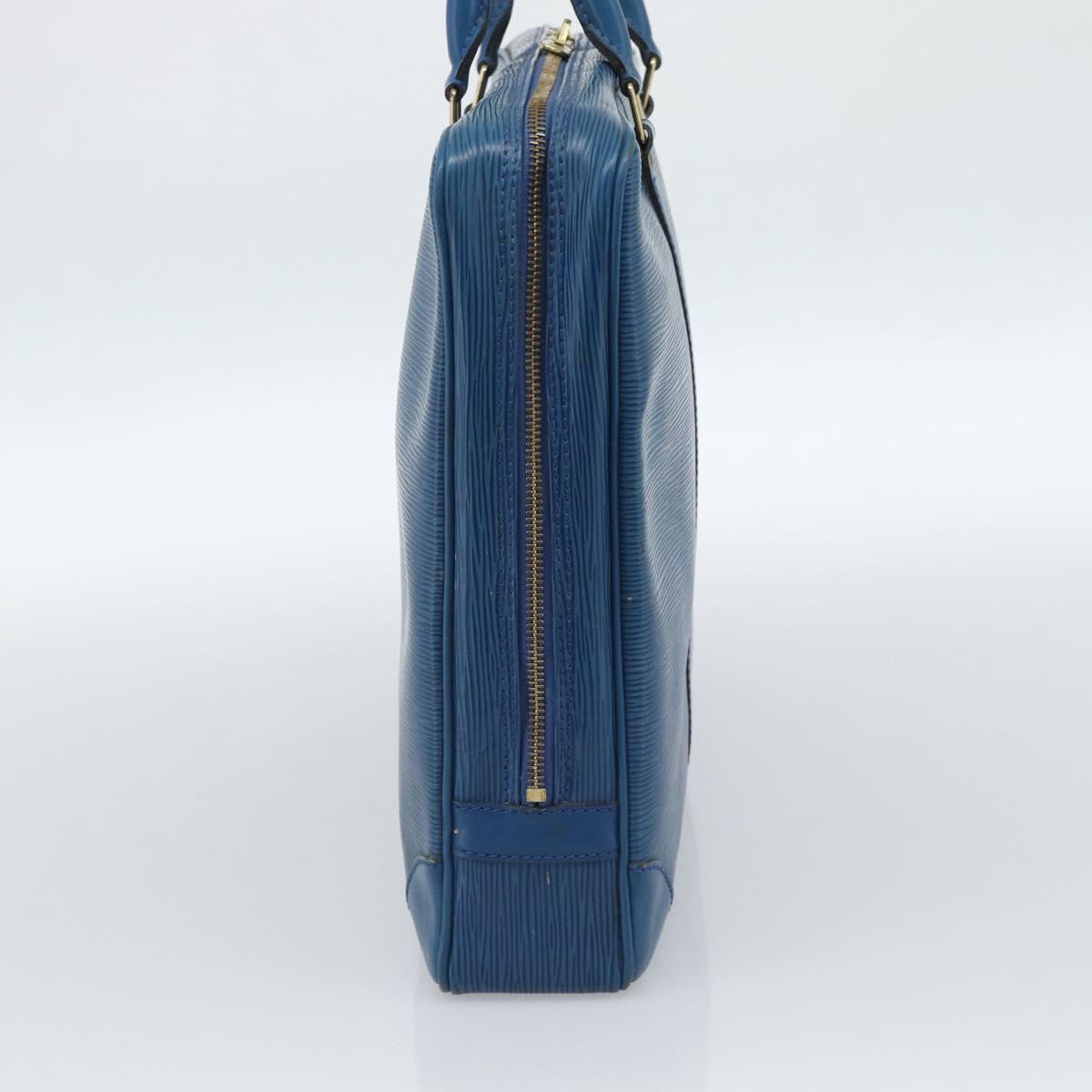 LOUIS VUITTON Epi Porte Documents Voyage Bag Blue M54475 LV Auth 184139