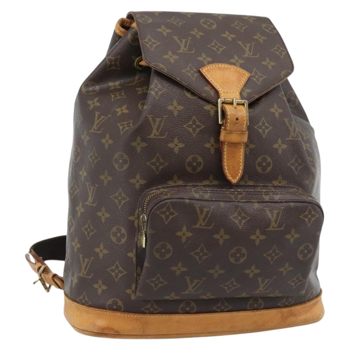 LOUIS VUITTON Monogram Montsouris GM Backpack M51135 LV Auth 184140