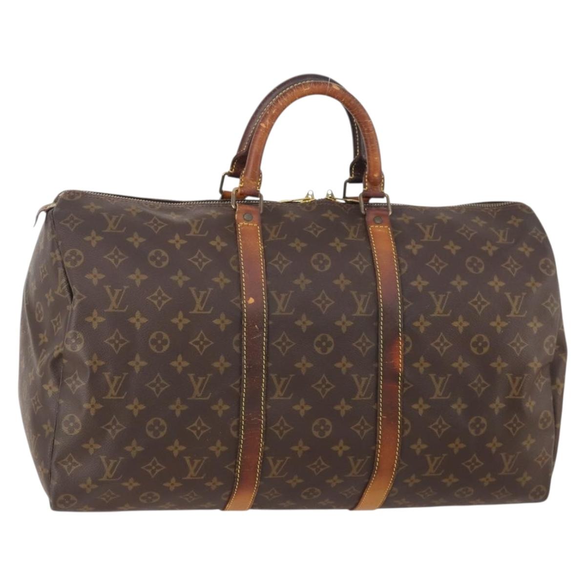 LOUIS VUITTON Monogram Keepall 50 Boston Bag M41426 LV Auth 184147