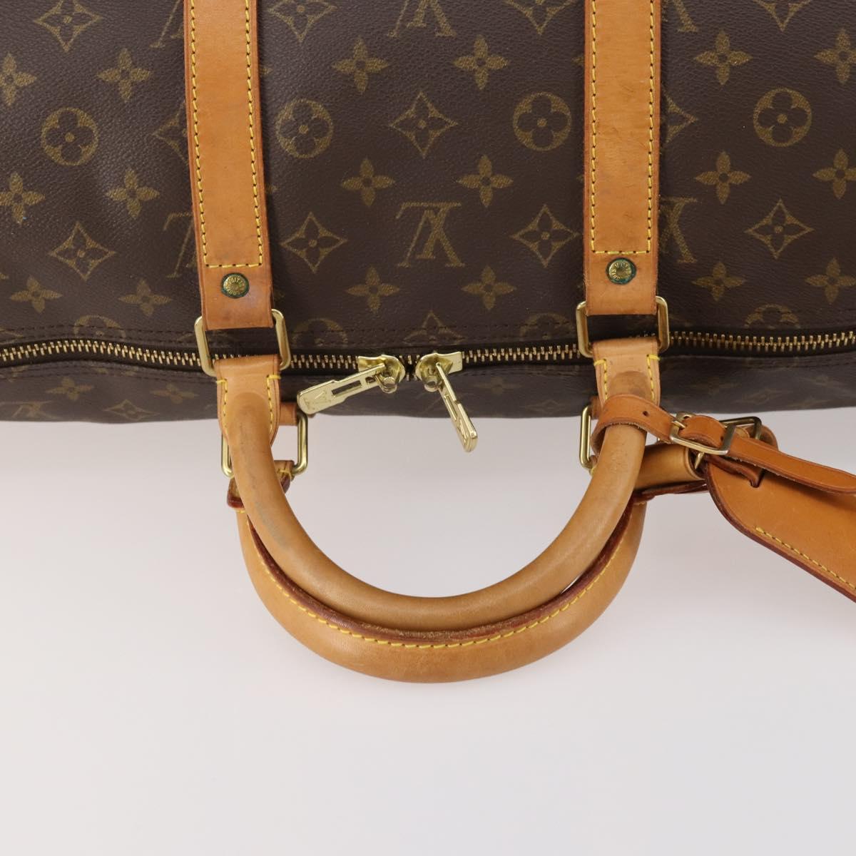 LOUIS VUITTON Monogram Keepall 55 Boston Bag M41424 LV Auth 184149A