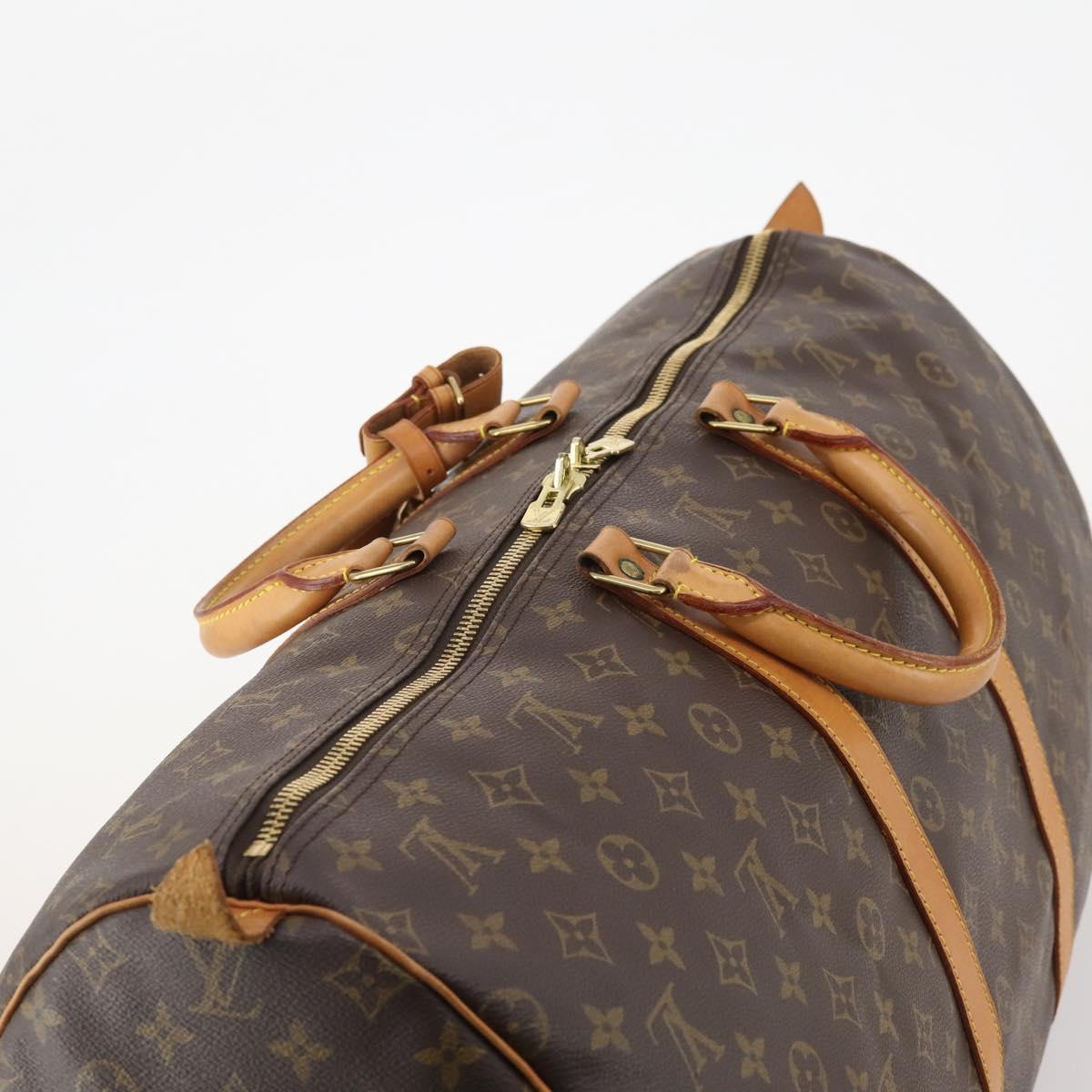LOUIS VUITTON Monogram Keepall 55 Boston Bag M41424 LV Auth 184149A