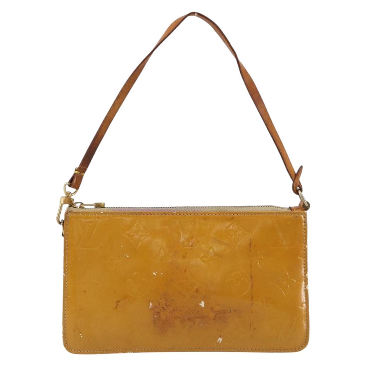 LOUIS VUITTON Monogram Vernis Lexington Pouch Beige M91010 LV Auth 184160