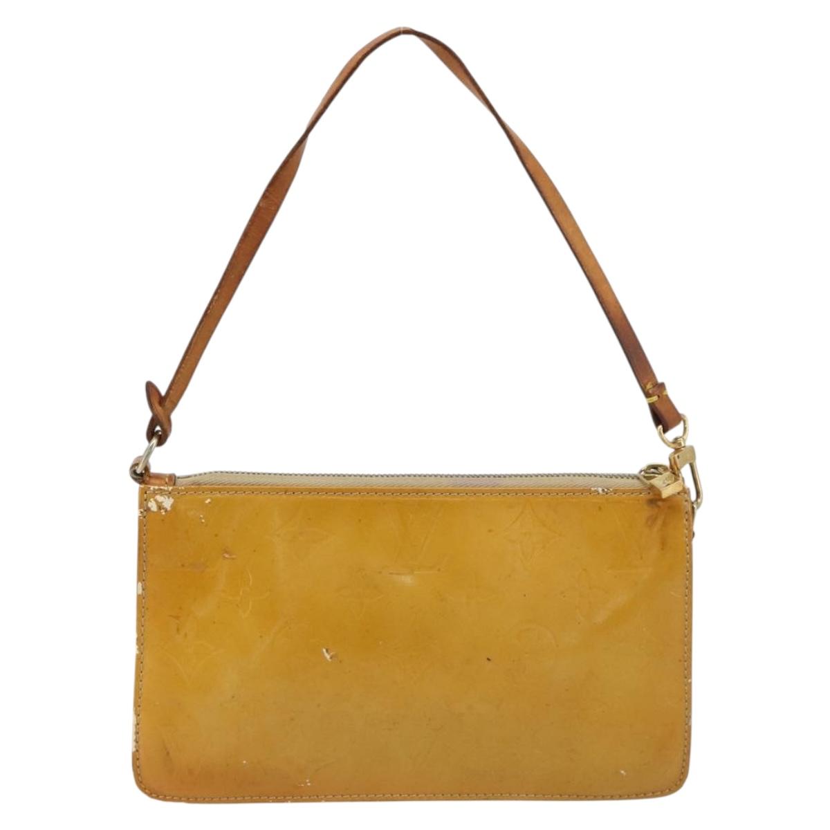 LOUIS VUITTON Monogram Vernis Lexington Pouch Beige M91010 LV Auth 184160