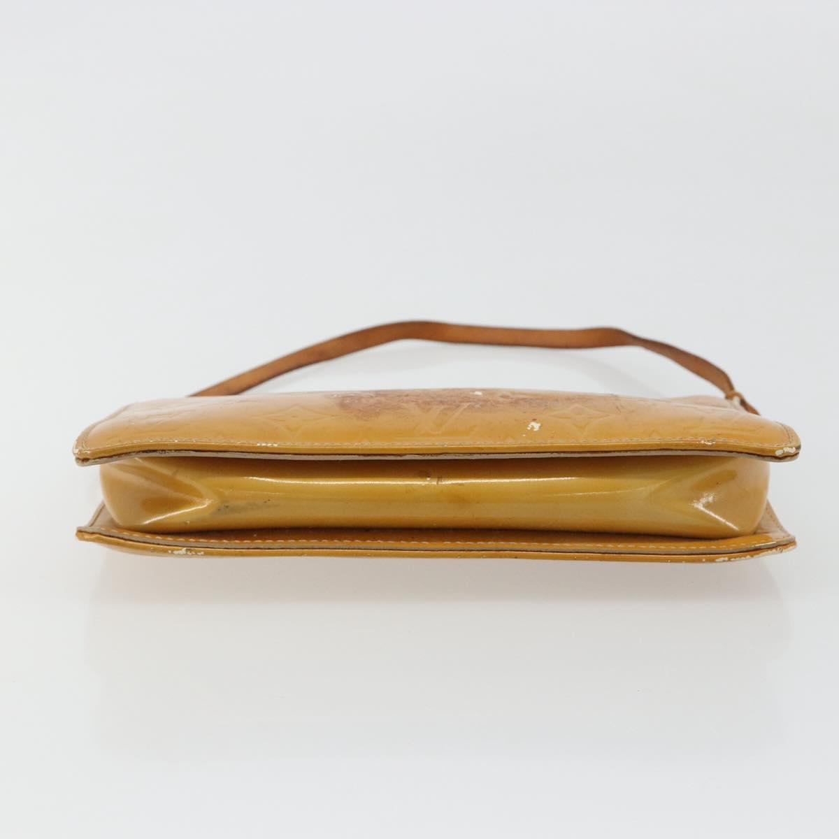 LOUIS VUITTON Monogram Vernis Lexington Pouch Beige M91010 LV Auth 184160