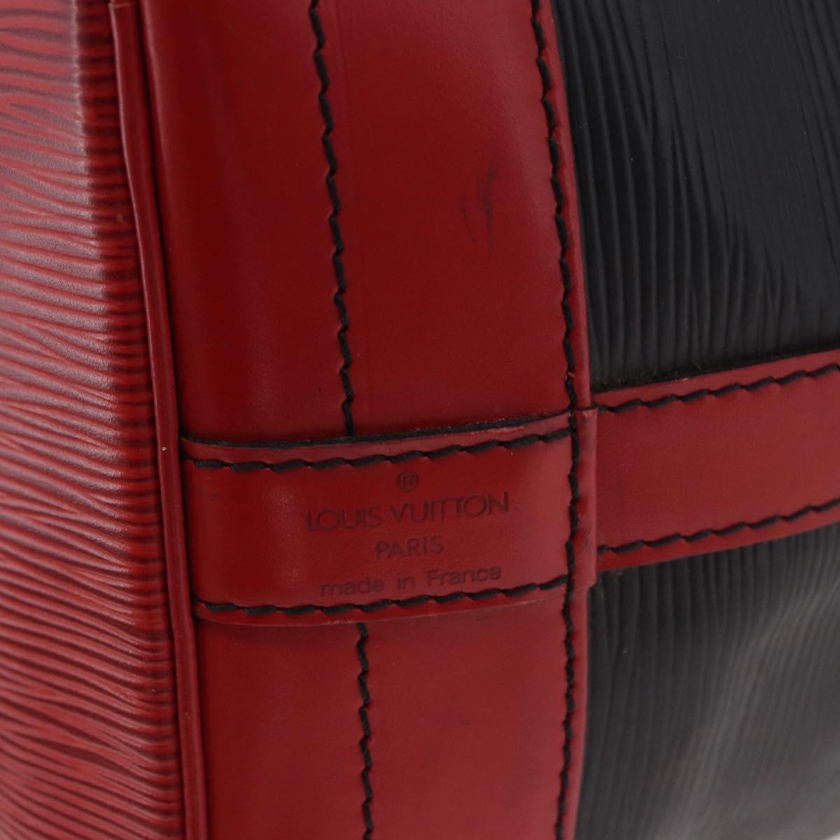 LOUIS VUITTON Epi Noe Shoulder Bag Bicolor Black Red M44017 LV Auth 184162