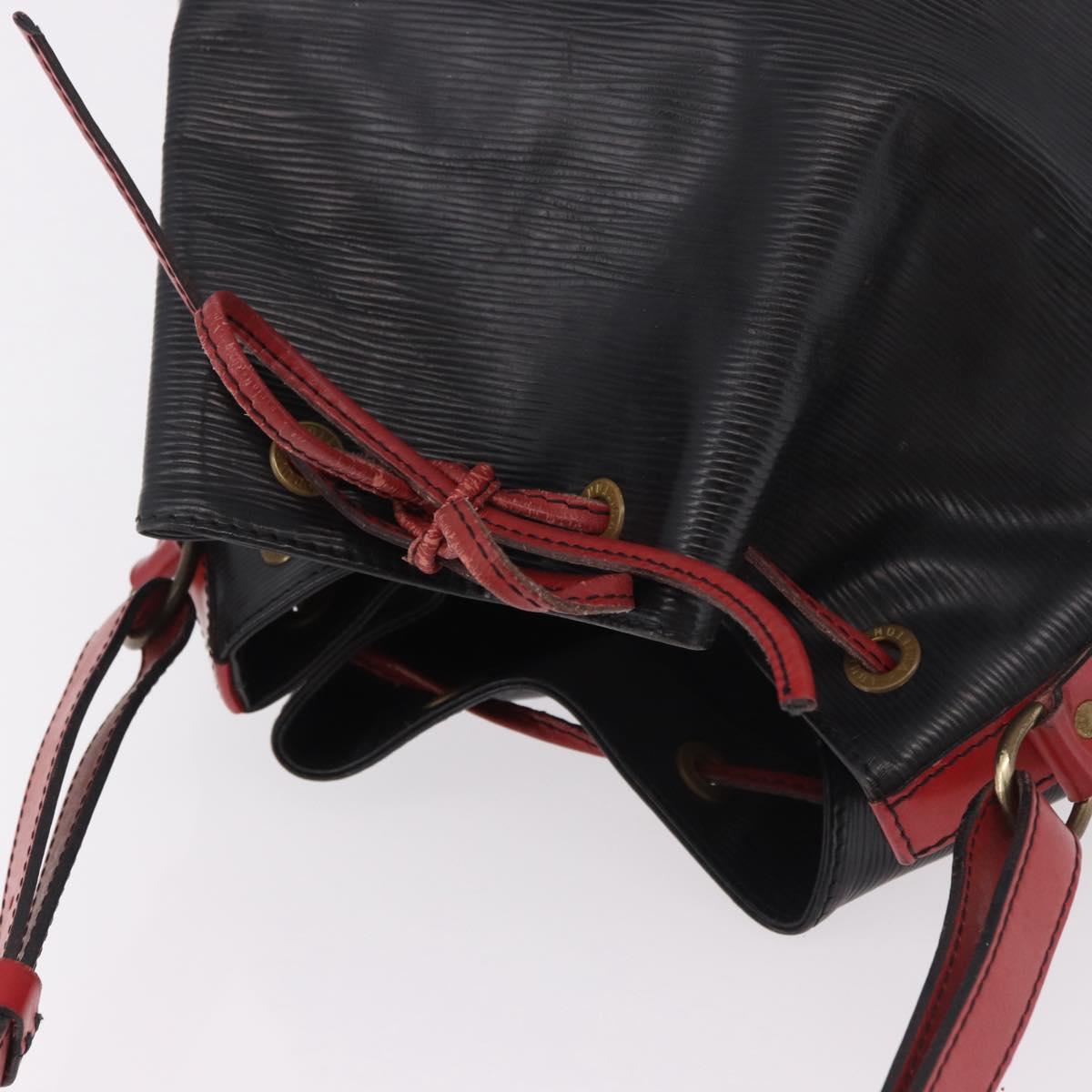 LOUIS VUITTON Epi Noe Shoulder Bag Bicolor Black Red M44017 LV Auth 184162