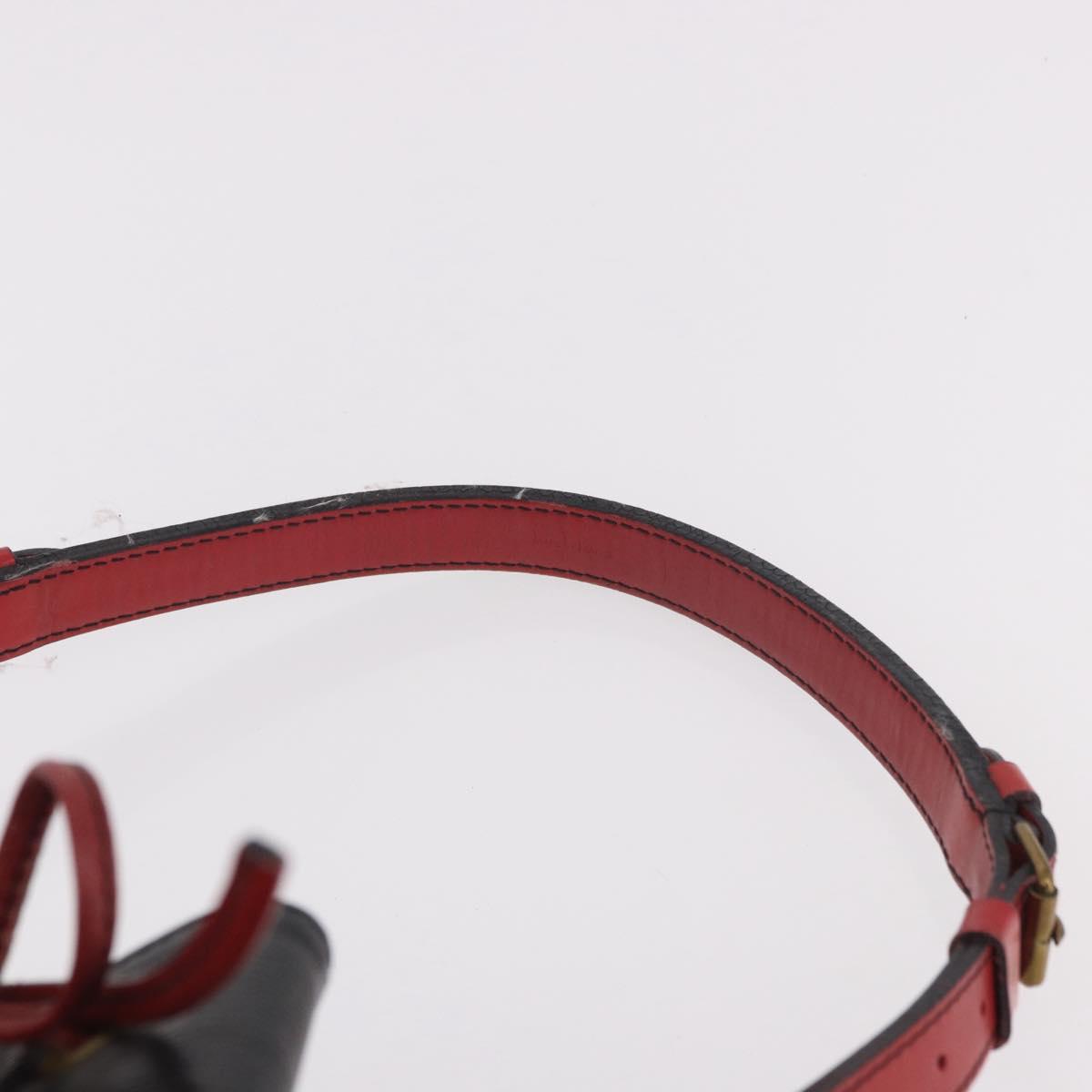 LOUIS VUITTON Epi Noe Shoulder Bag Bicolor Black Red M44017 LV Auth 184162
