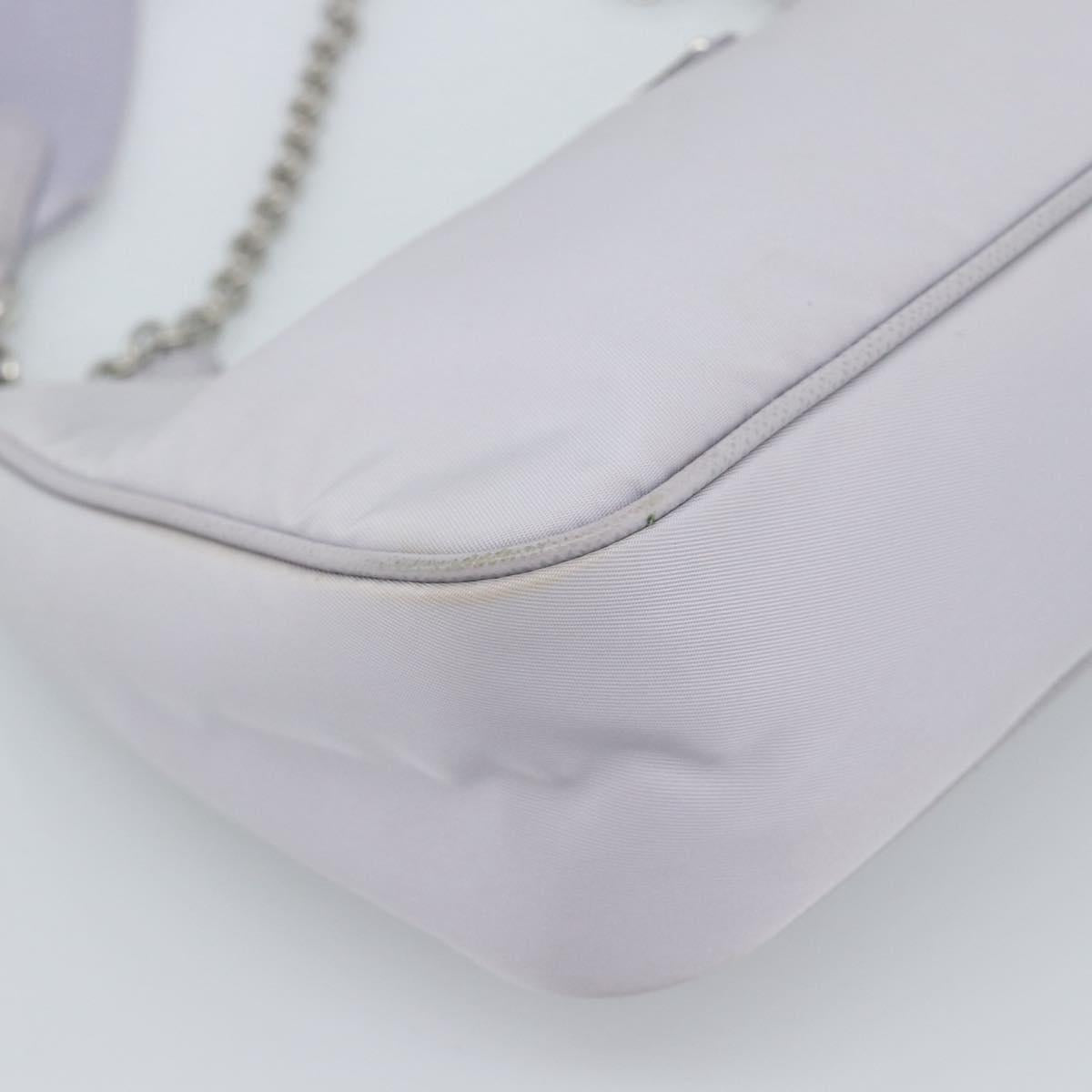 PRADA Shoulder Bag Nylon Purple Silver Auth 184170V