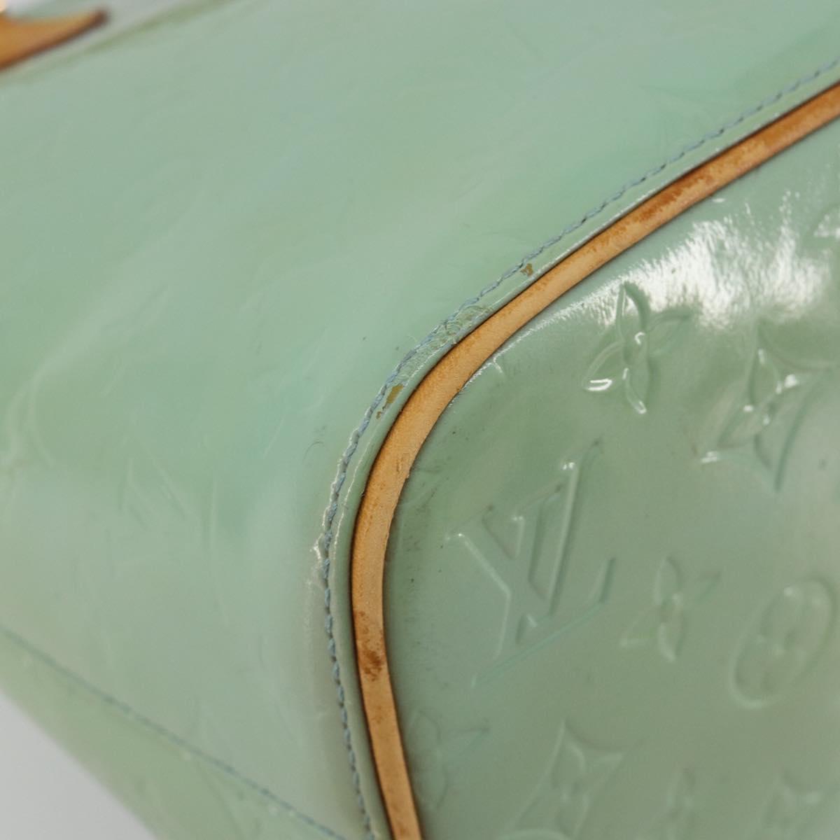 LOUIS VUITTON Monogram Vernis Houston Hand Bag Baby Blue M91005 LV Auth 184172