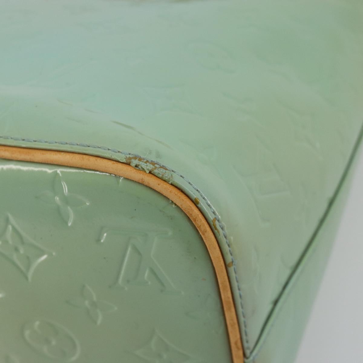 LOUIS VUITTON Monogram Vernis Houston Hand Bag Baby Blue M91005 LV Auth 184172
