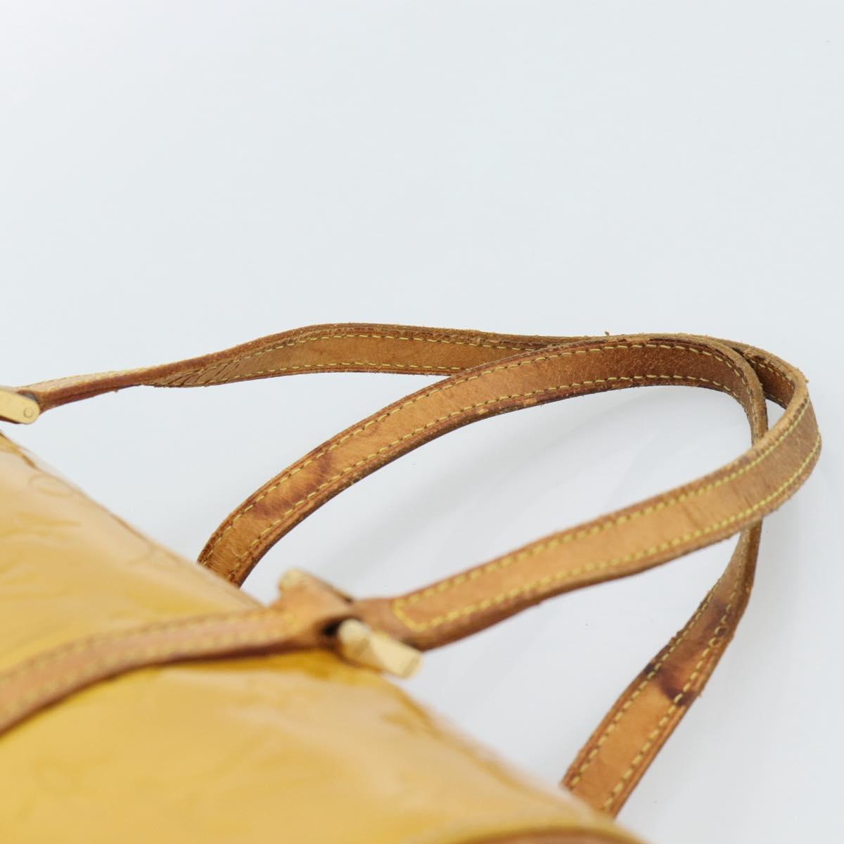 LOUIS VUITTON Monogram Vernis Bedford Hand Bag Beige M91006 LV Auth 184175