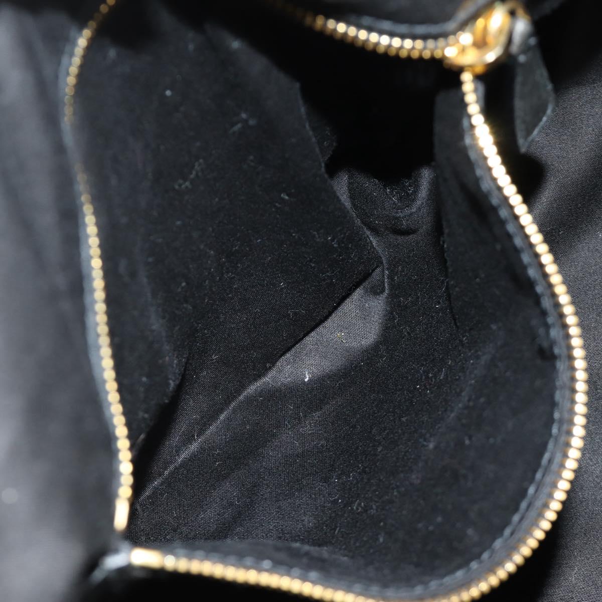 Miu Miu Hand Bag Leather 2way Black Gold Auth 184180V