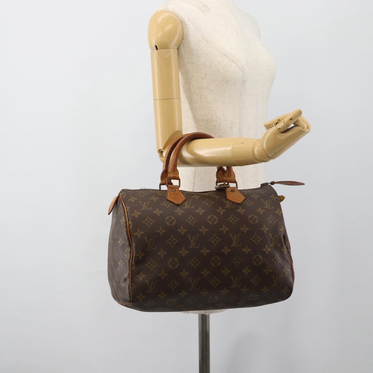 LOUIS VUITTON Monogram Speedy 30 Hand Bag M41526 LV Auth 184184A