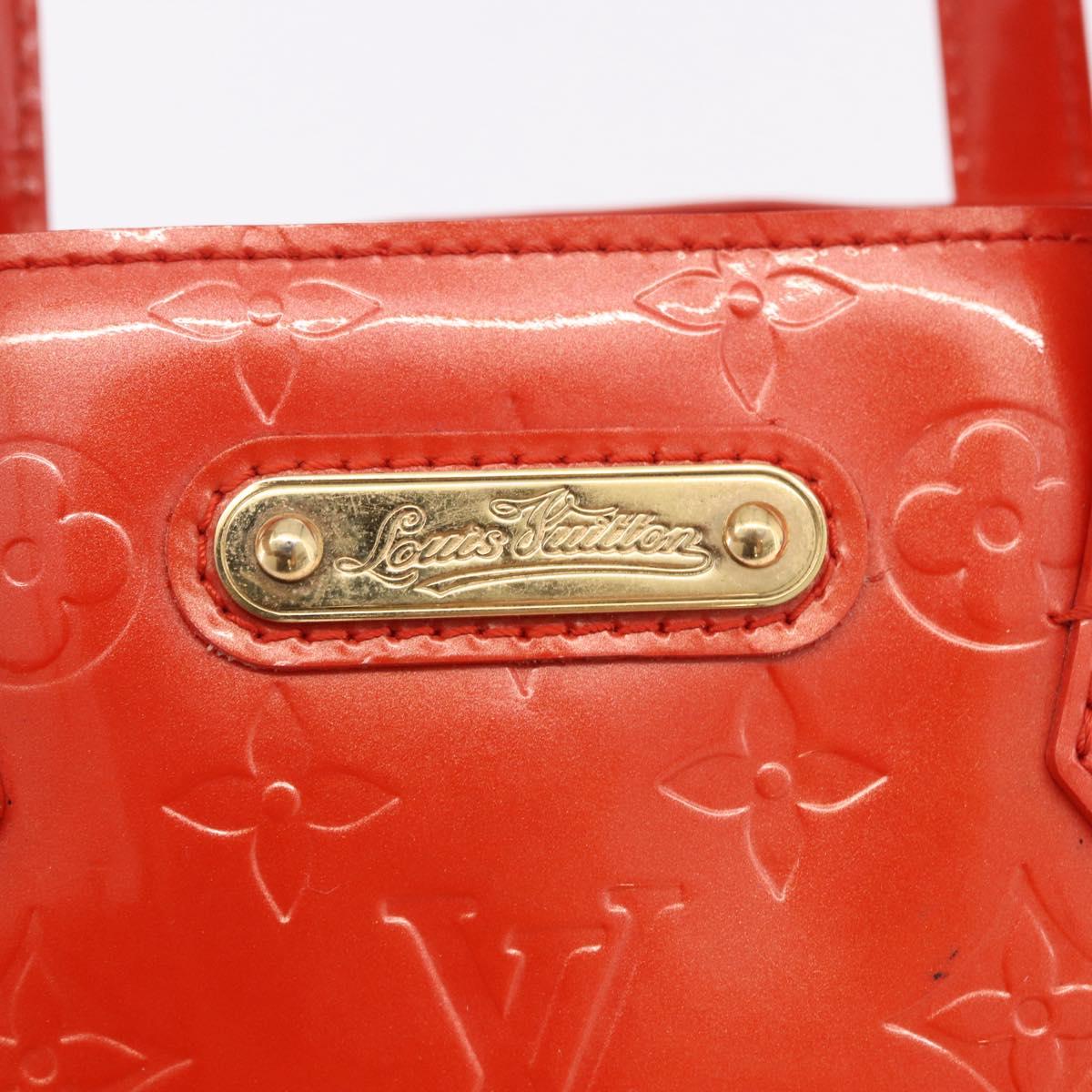 LOUIS VUITTON Monogram Vernis Wilshire PM Bag Orenge Sunset M93644 Auth 184196