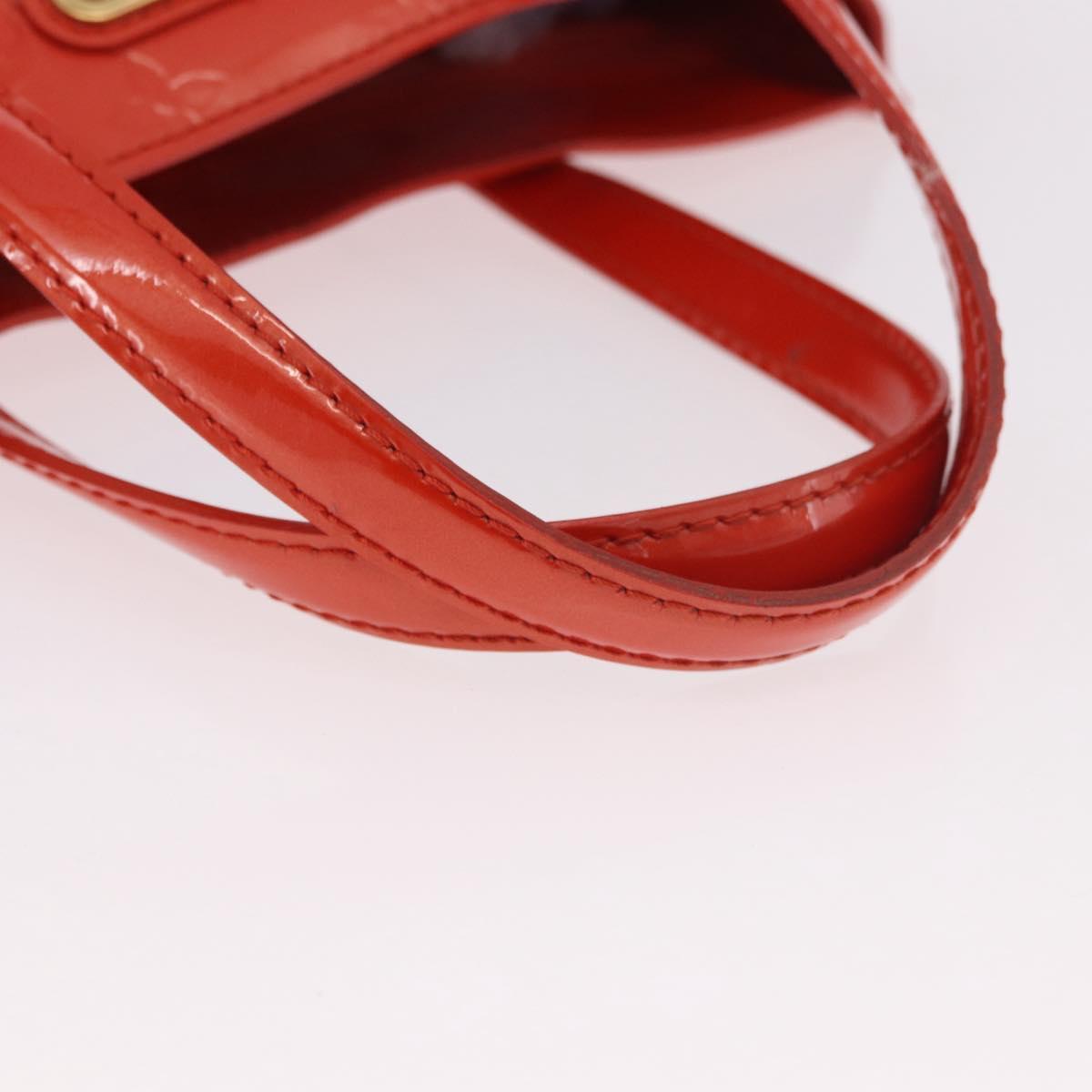 LOUIS VUITTON Monogram Vernis Wilshire PM Bag Orenge Sunset M93644 Auth 184196