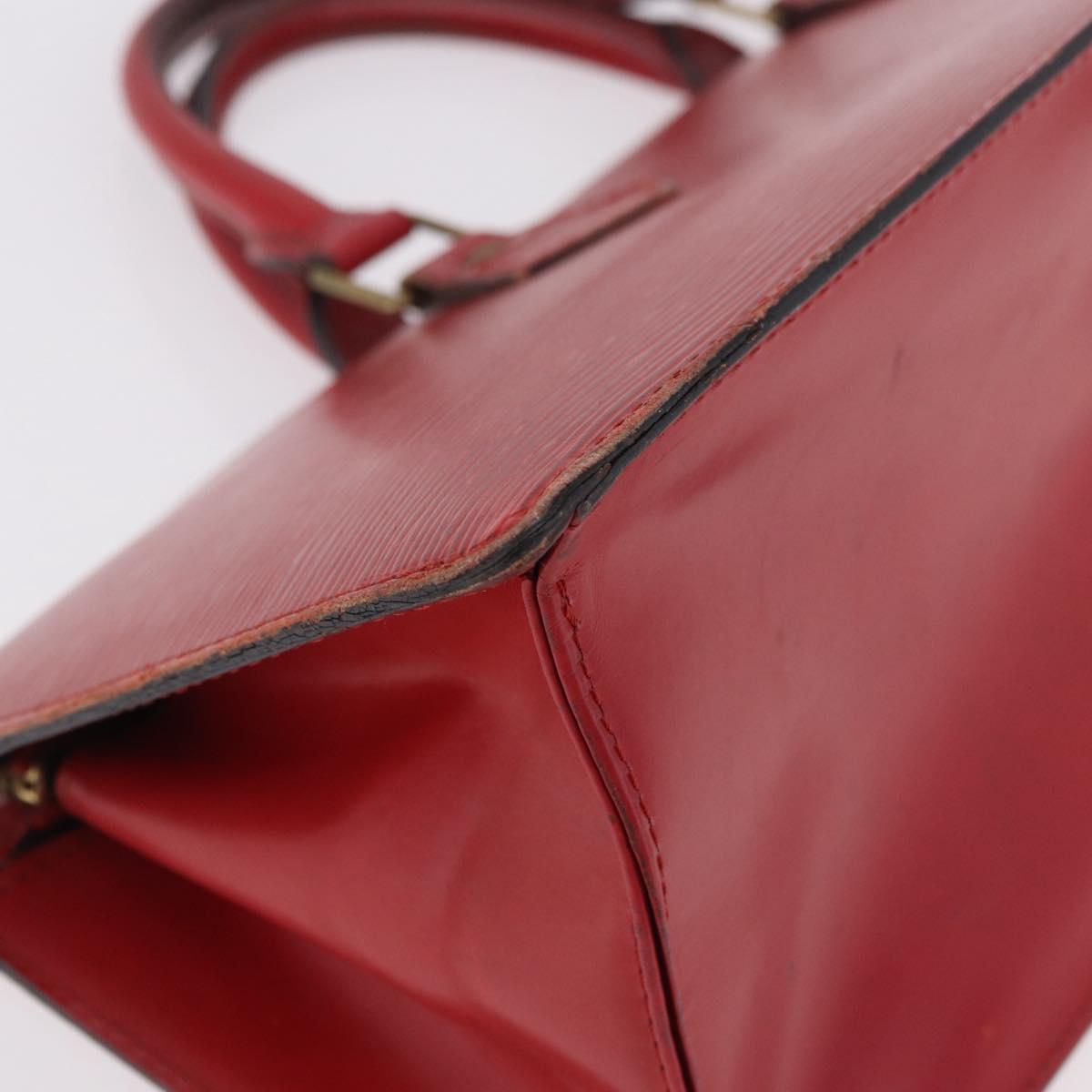 LOUIS VUITTON Epi Sac Triangle Hand Bag Red M52097 LV Auth 184201