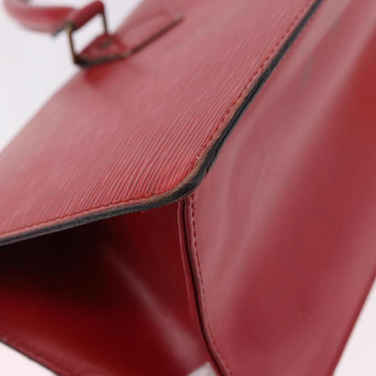LOUIS VUITTON Epi Sac Triangle Hand Bag Red M52097 LV Auth 184201