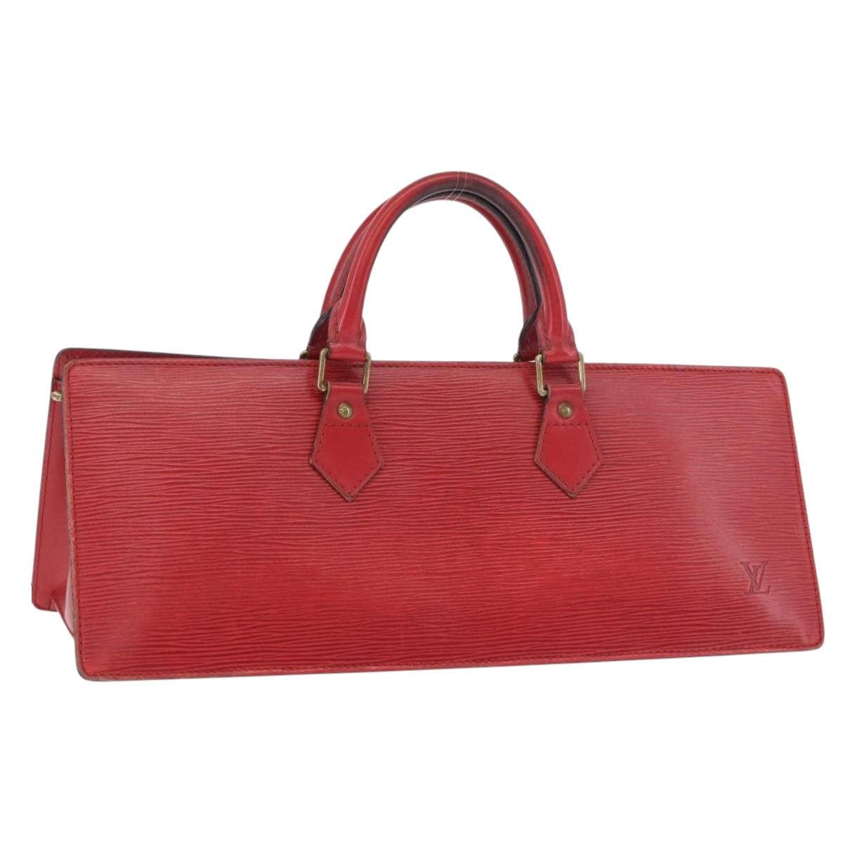 LOUIS VUITTON Epi Sac Triangle Hand Bag Red M52097 LV Auth 184201