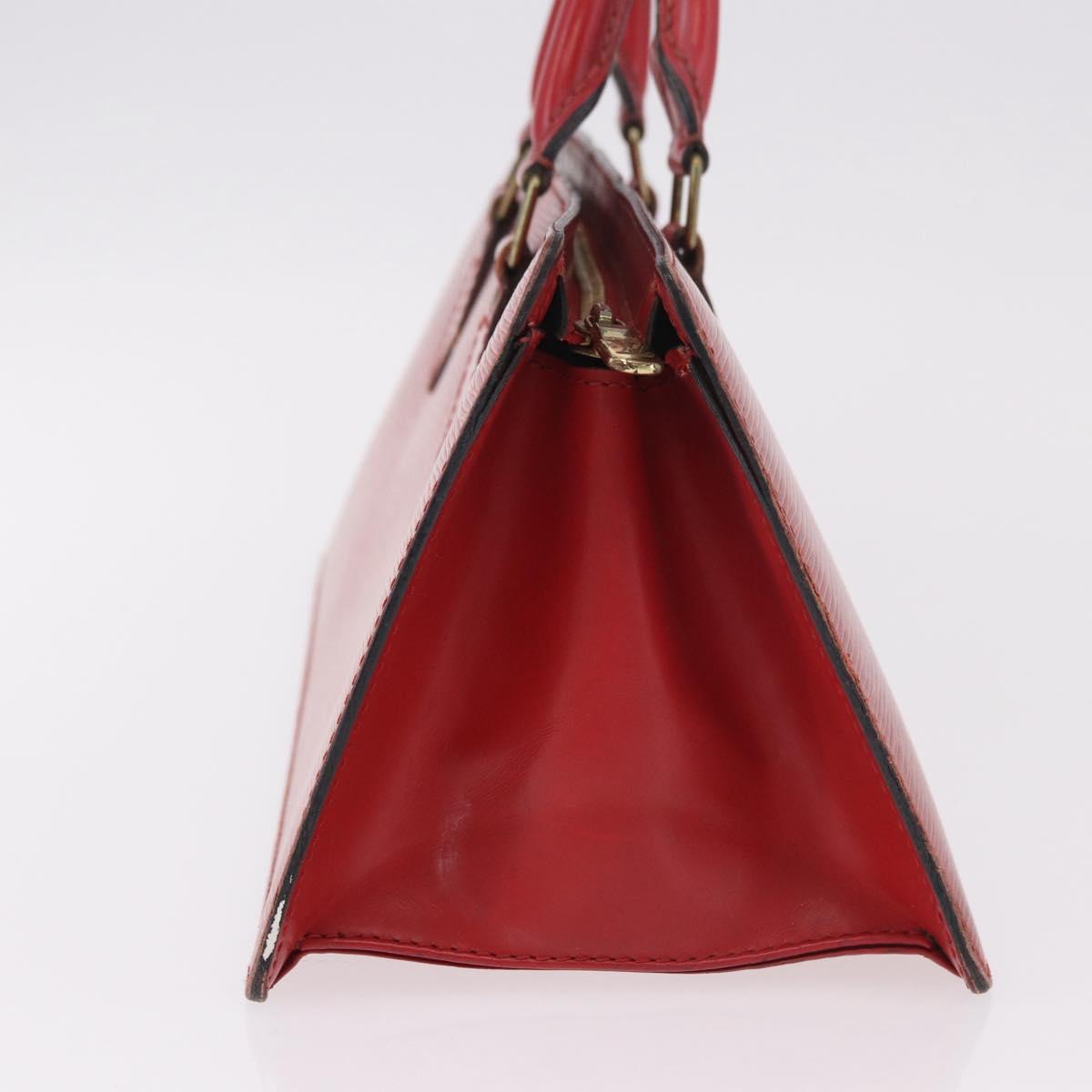 LOUIS VUITTON Epi Sac Triangle Hand Bag Red M52097 LV Auth 184201