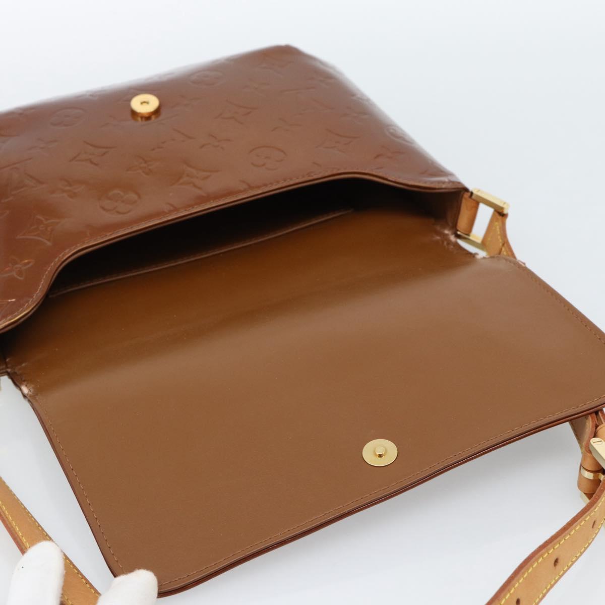 LOUIS VUITTON Monogram Vernis Thompson Street Bag Bronze M91124 LV Auth 184211