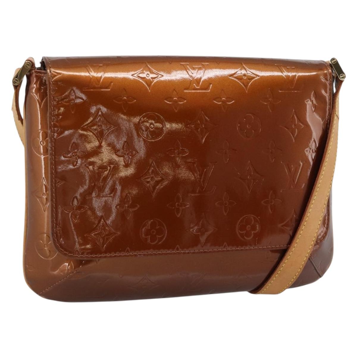 LOUIS VUITTON Monogram Vernis Thompson Street Bag Bronze M91124 LV Auth 184211