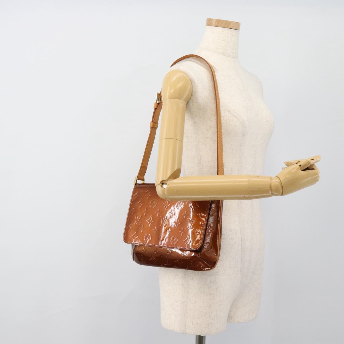LOUIS VUITTON Monogram Vernis Thompson Street Bag Bronze M91124 LV Auth 184211