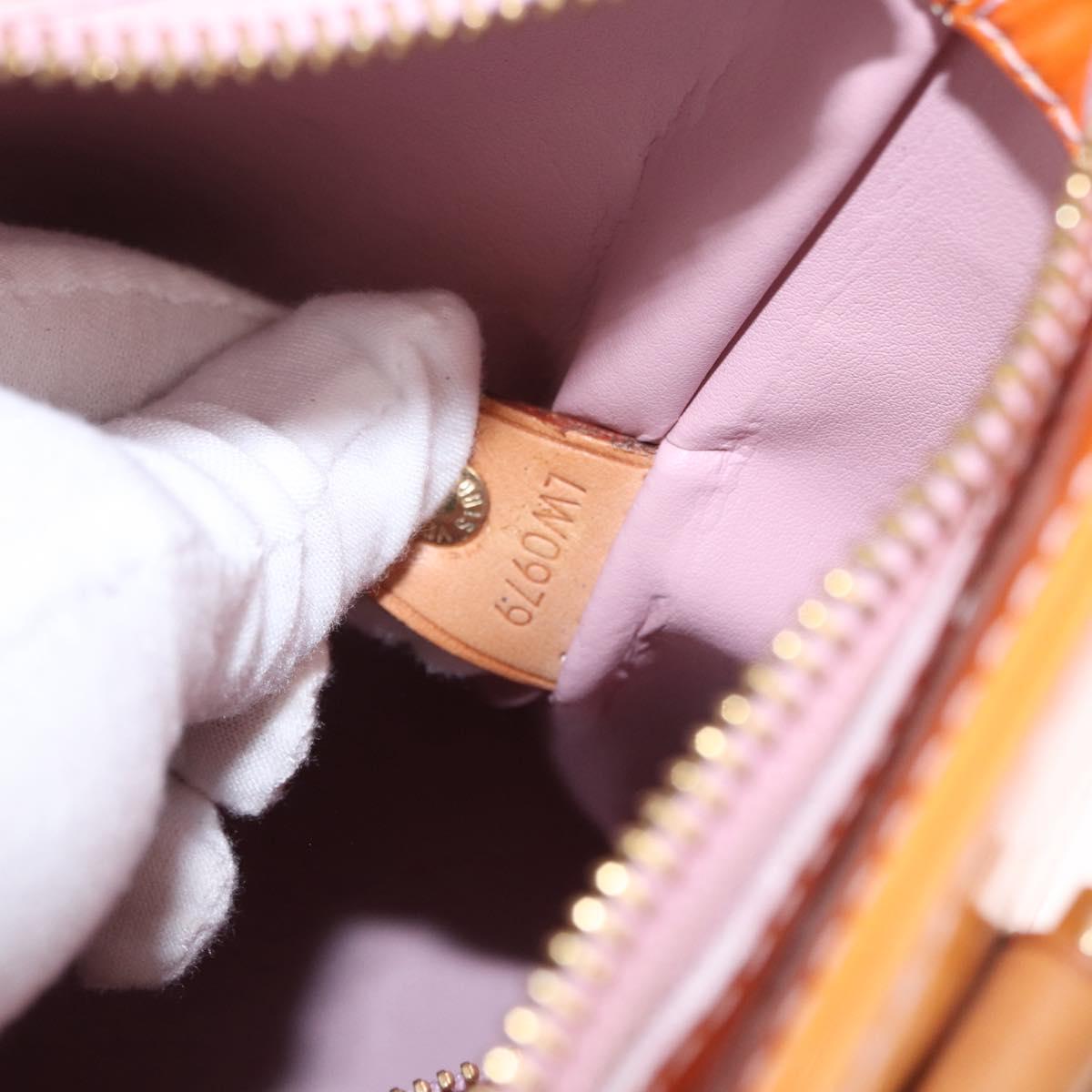 LOUIS VUITTON Monogram Vernis Houston Bag Marshmallow Pink M91302 LV Auth 184212