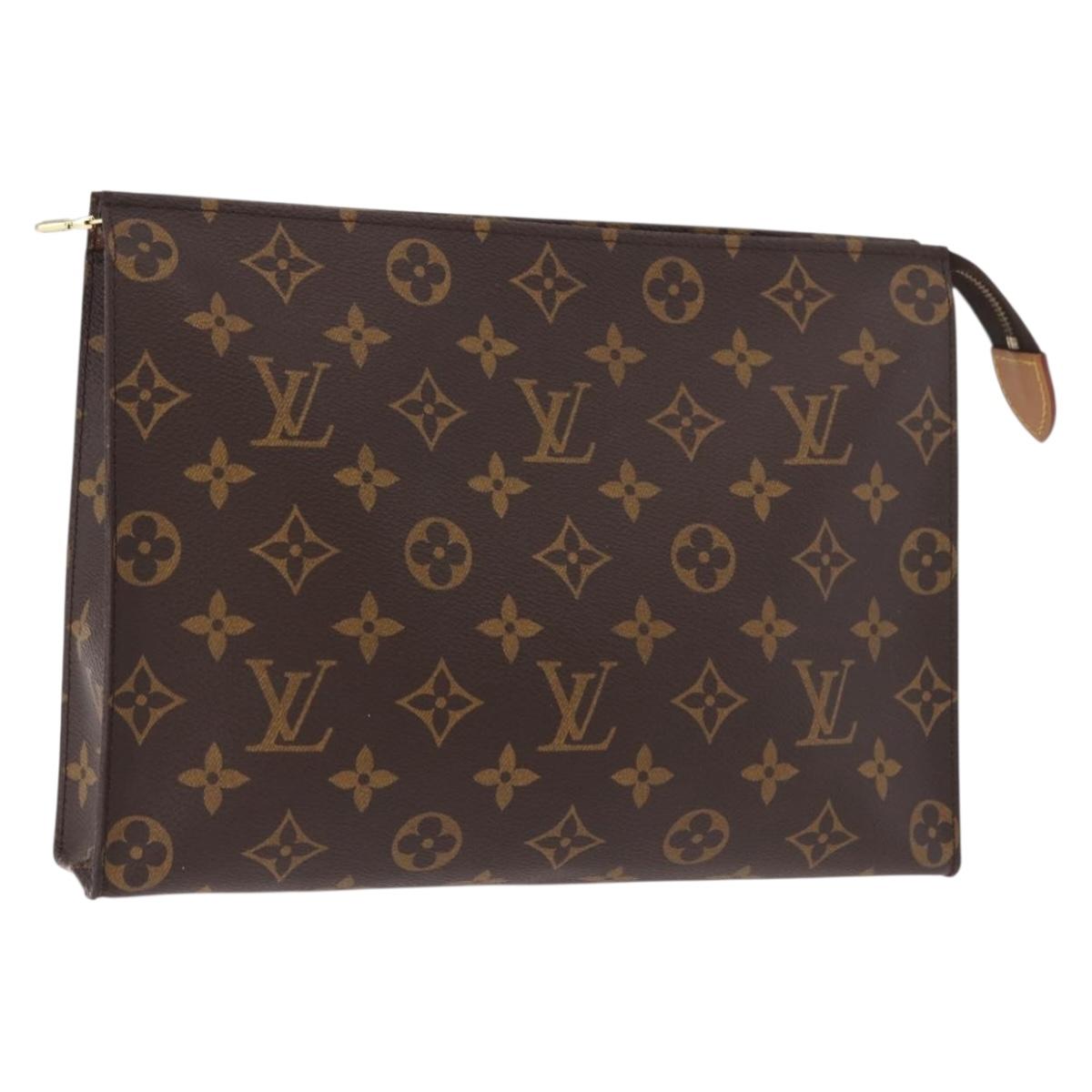 LOUIS VUITTON Monogram Poche Toilette 26 Pouch M47542 LV Auth 184219
