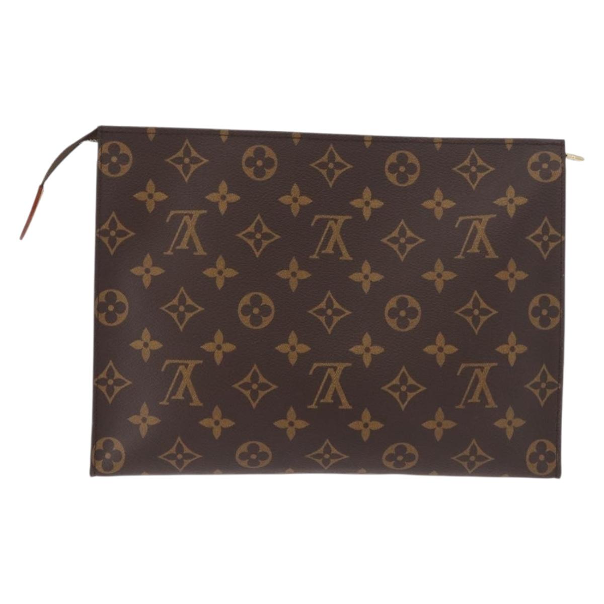 LOUIS VUITTON Monogram Poche Toilette 26 Pouch M47542 LV Auth 184219