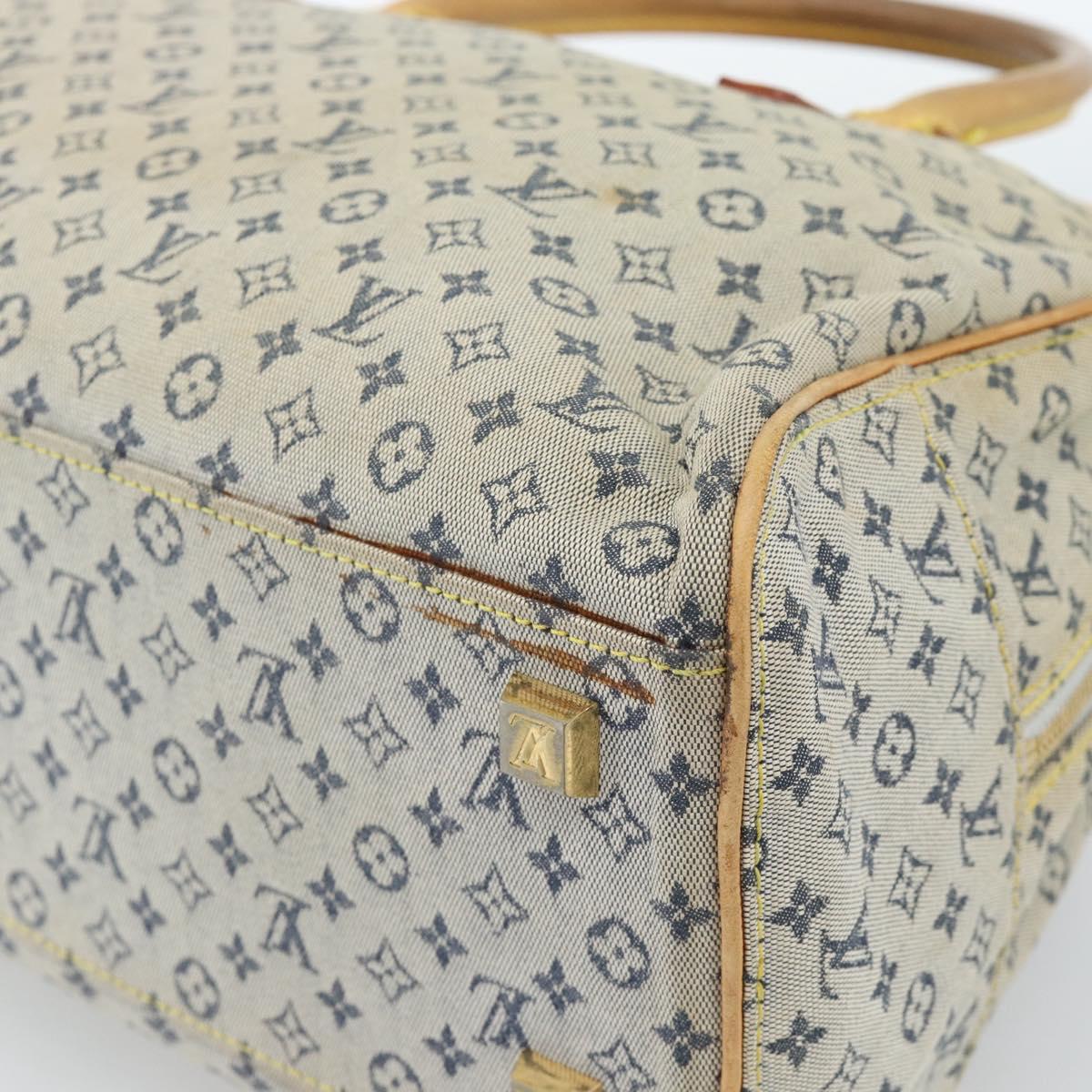 LOUIS VUITTON Monogram mini Marie Hand Bag Blue M92003 LV Auth 184222