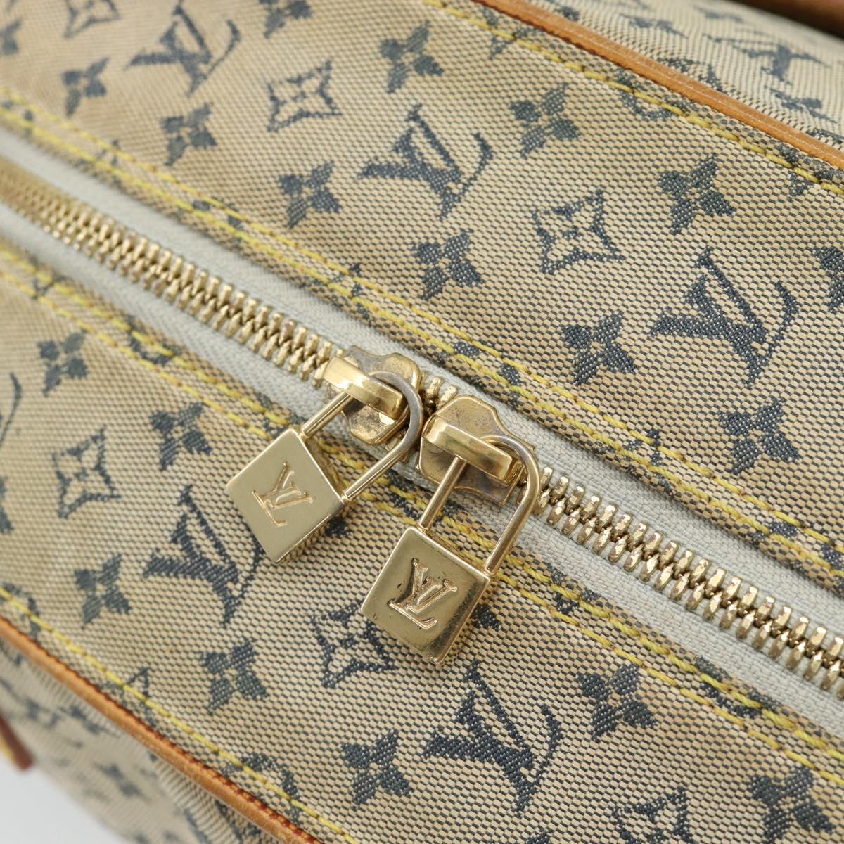 LOUIS VUITTON Monogram mini Marie Hand Bag Blue M92003 LV Auth 184222