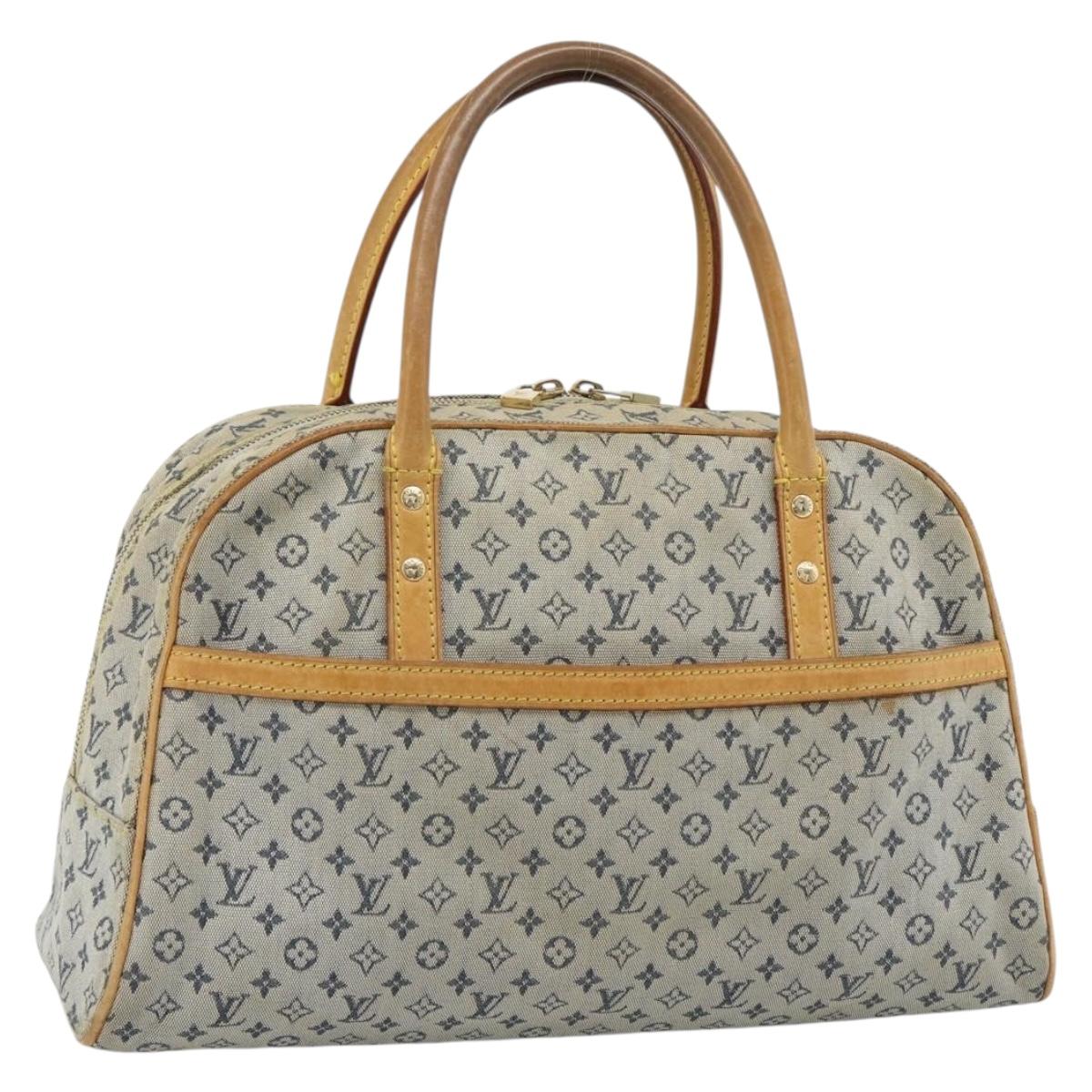 LOUIS VUITTON Monogram mini Marie Hand Bag Blue M92003 LV Auth 184222