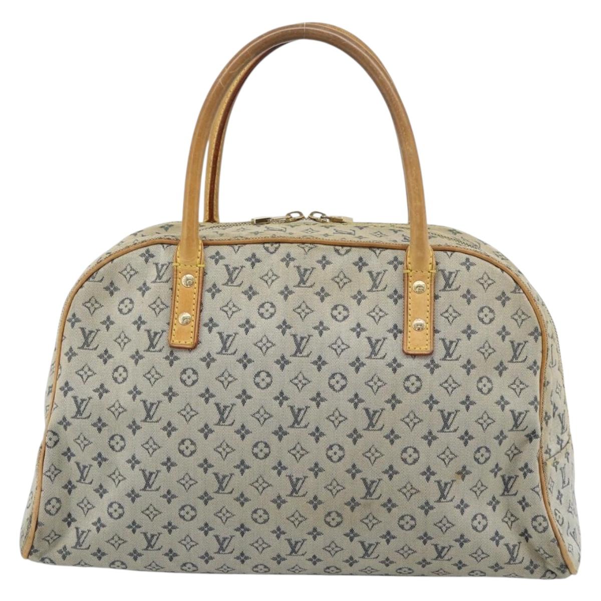 LOUIS VUITTON Monogram mini Marie Hand Bag Blue M92003 LV Auth 184222