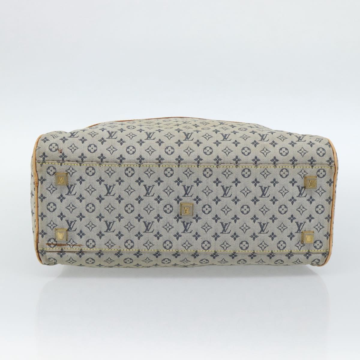 LOUIS VUITTON Monogram mini Marie Hand Bag Blue M92003 LV Auth 184222