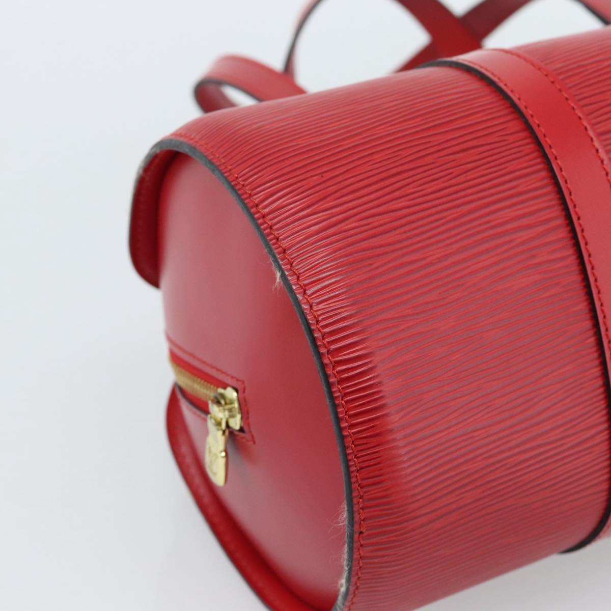 LOUIS VUITTON Epi Soufflot Hand Bag Red M52227 LV Auth 184223V