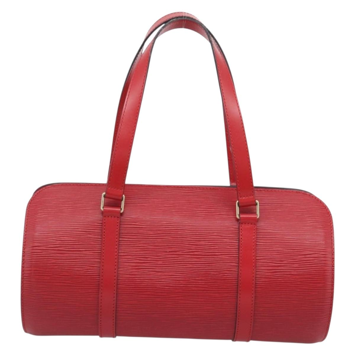 LOUIS VUITTON Epi Soufflot Hand Bag Red M52227 LV Auth 184223V