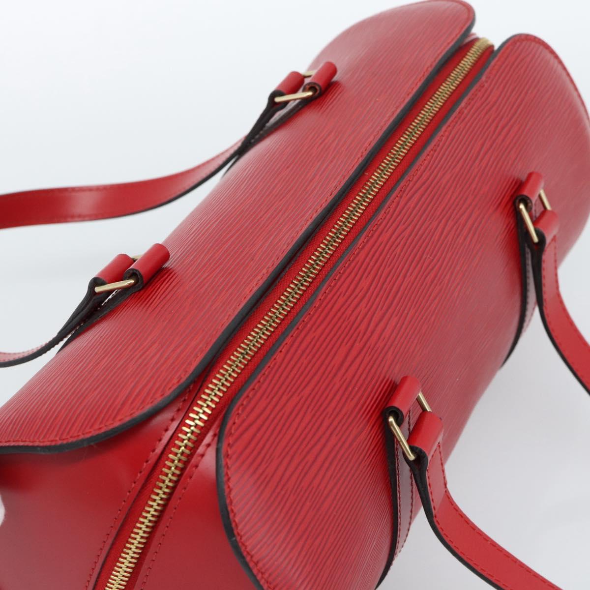 LOUIS VUITTON Epi Soufflot Hand Bag Red M52227 LV Auth 184223V