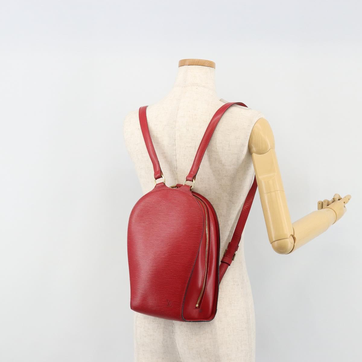 LOUIS VUITTON Epi Mabillon Backpack Castilian Red M52237 LV Auth 184225A
