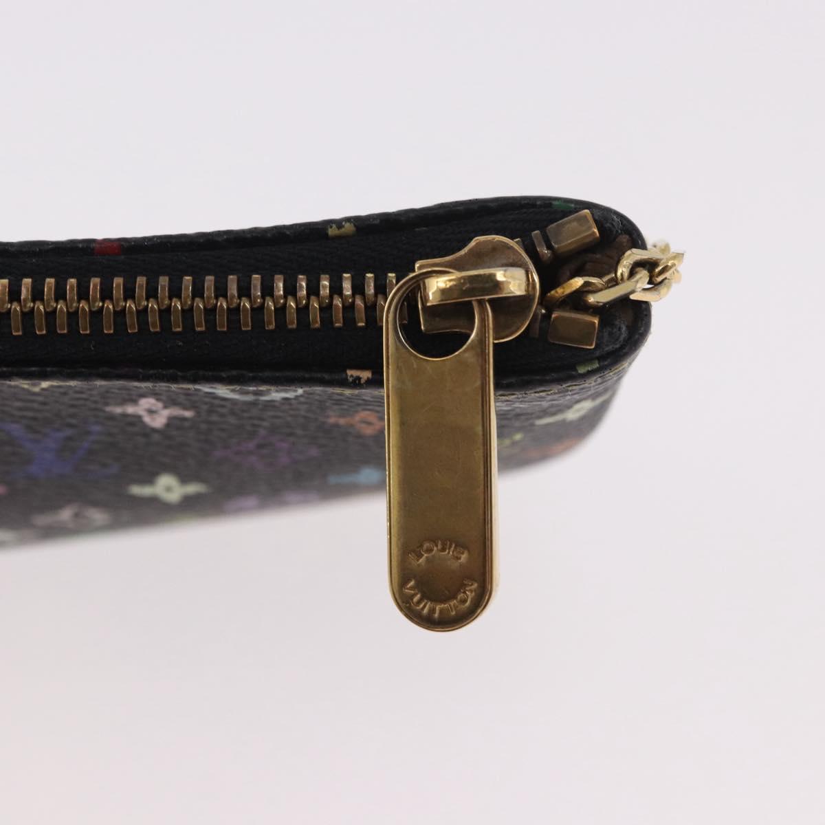 LOUIS VUITTON Monogram Multicolor Pochette MM Purse Black M60031 LV Auth 184231A
