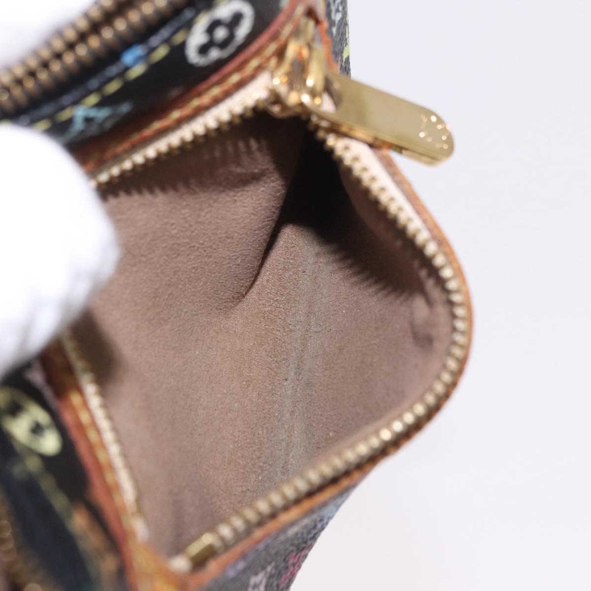 LOUIS VUITTON Monogram Multicolor Pochette MM Purse Black M60031 LV Auth 184231A