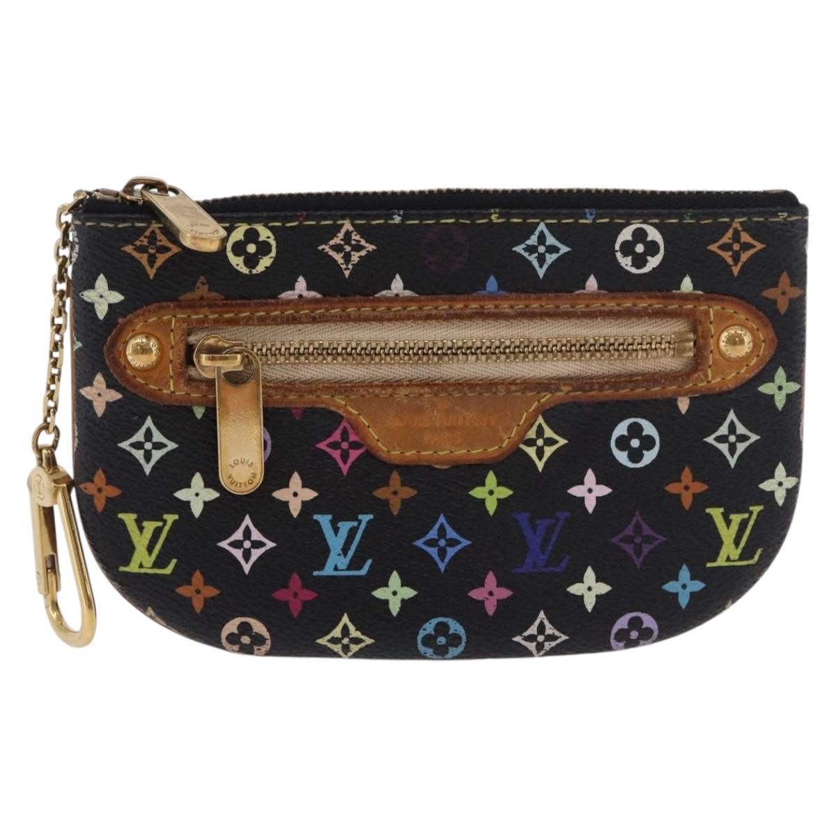 LOUIS VUITTON Monogram Multicolor Pochette MM Purse Black M60031 LV Auth 184231A