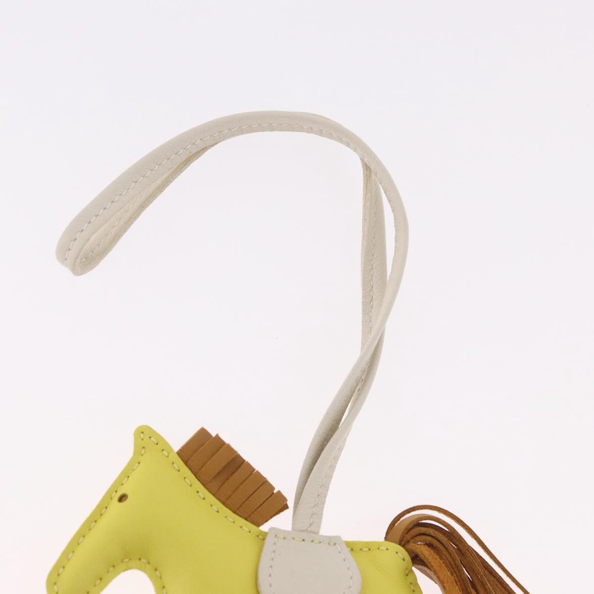 HERMES Rodeo PM Charm Leather Yellow Auth 184239M