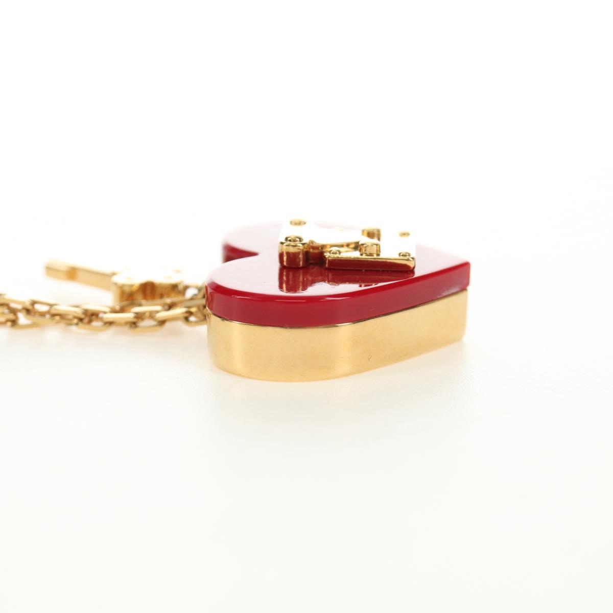 LOUIS VUITTON Pandantif Rock Me Necklace metal Red M66516 LV Auth 184249M