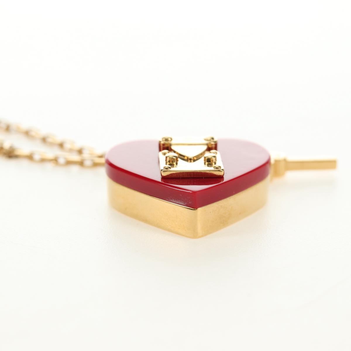 LOUIS VUITTON Pandantif Rock Me Necklace metal Red M66516 LV Auth 184249M