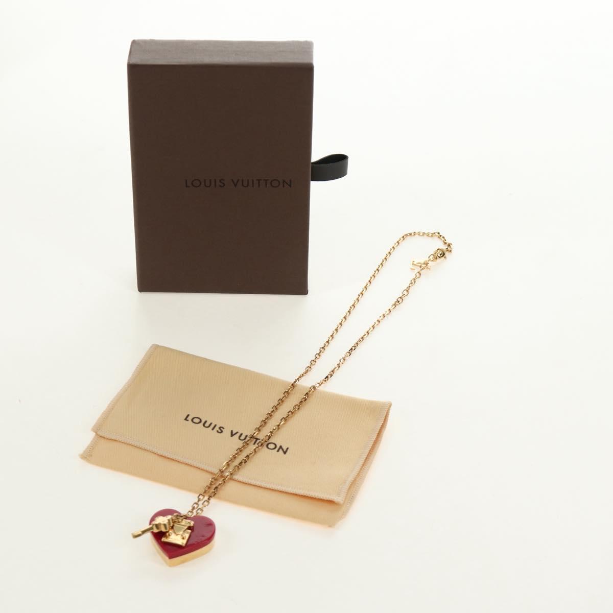 LOUIS VUITTON Pandantif Rock Me Necklace metal Red M66516 LV Auth 184249M
