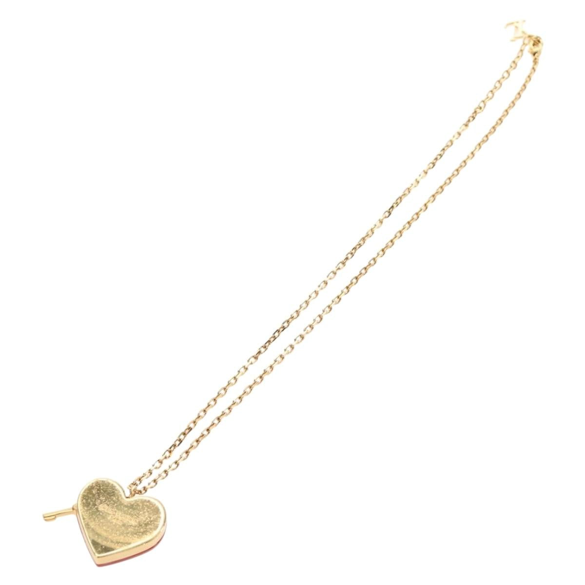 LOUIS VUITTON Pandantif Rock Me Necklace metal Red M66516 LV Auth 184249M