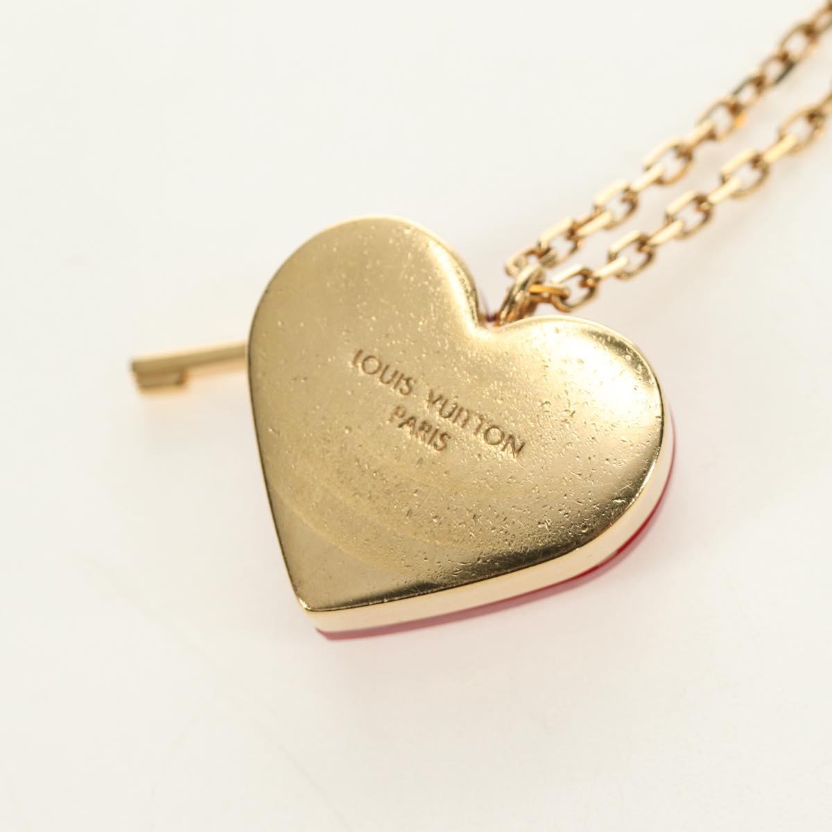 LOUIS VUITTON Pandantif Rock Me Necklace metal Red M66516 LV Auth 184249M
