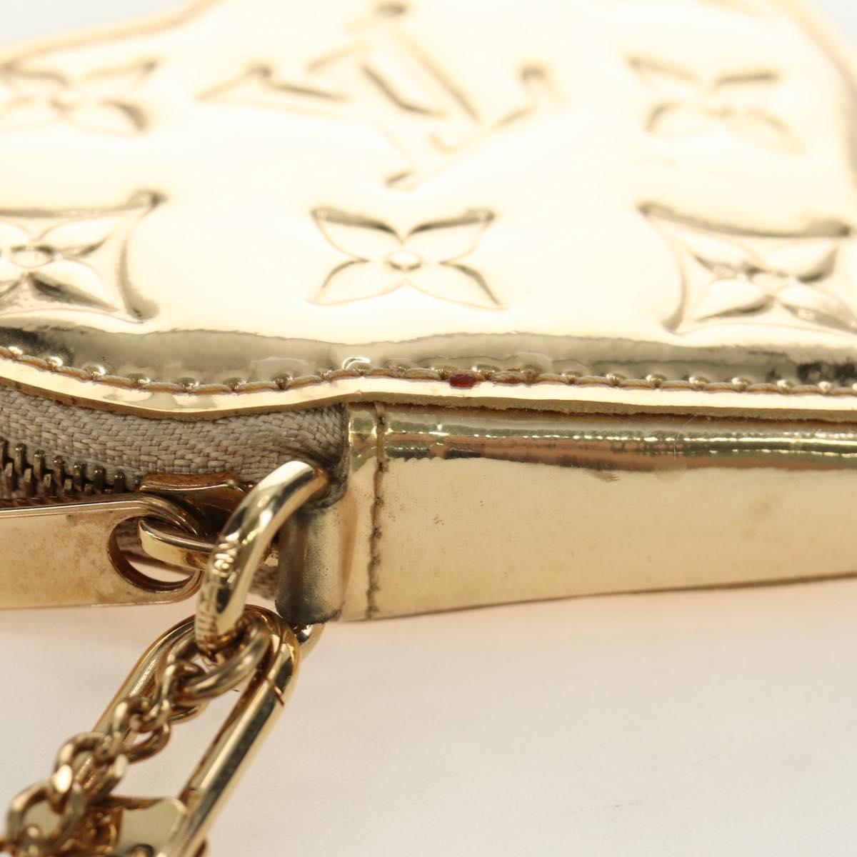 LOUIS VUITTON Miroir Porte Monnaie Coeur Coin Purse Gold M93567 LV Auth 184250M