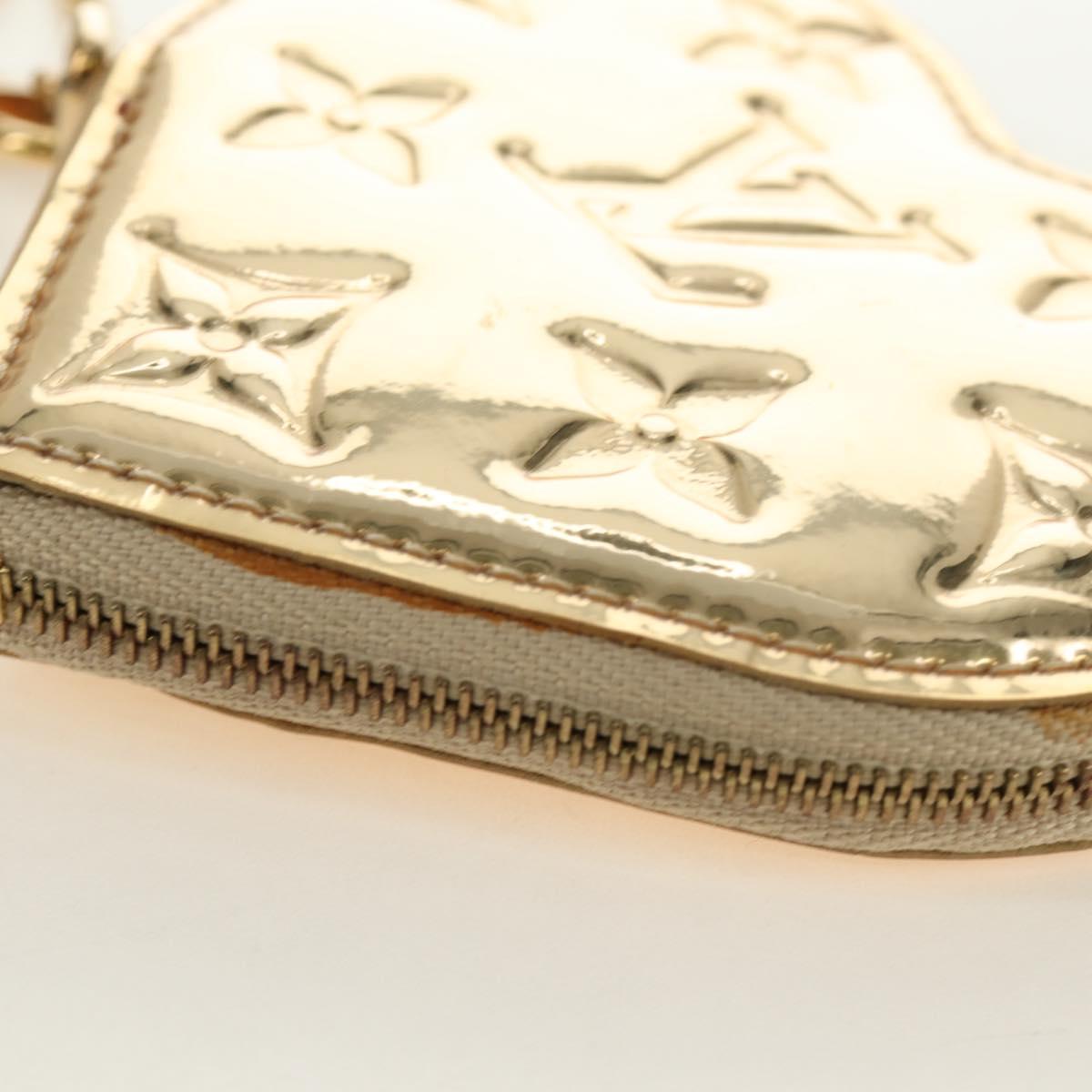 LOUIS VUITTON Miroir Porte Monnaie Coeur Coin Purse Gold M93567 LV Auth 184250M