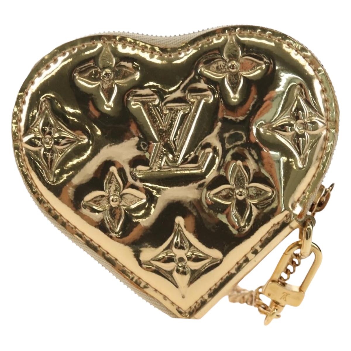 LOUIS VUITTON Miroir Porte Monnaie Coeur Coin Purse Gold M93567 LV Auth 184250M